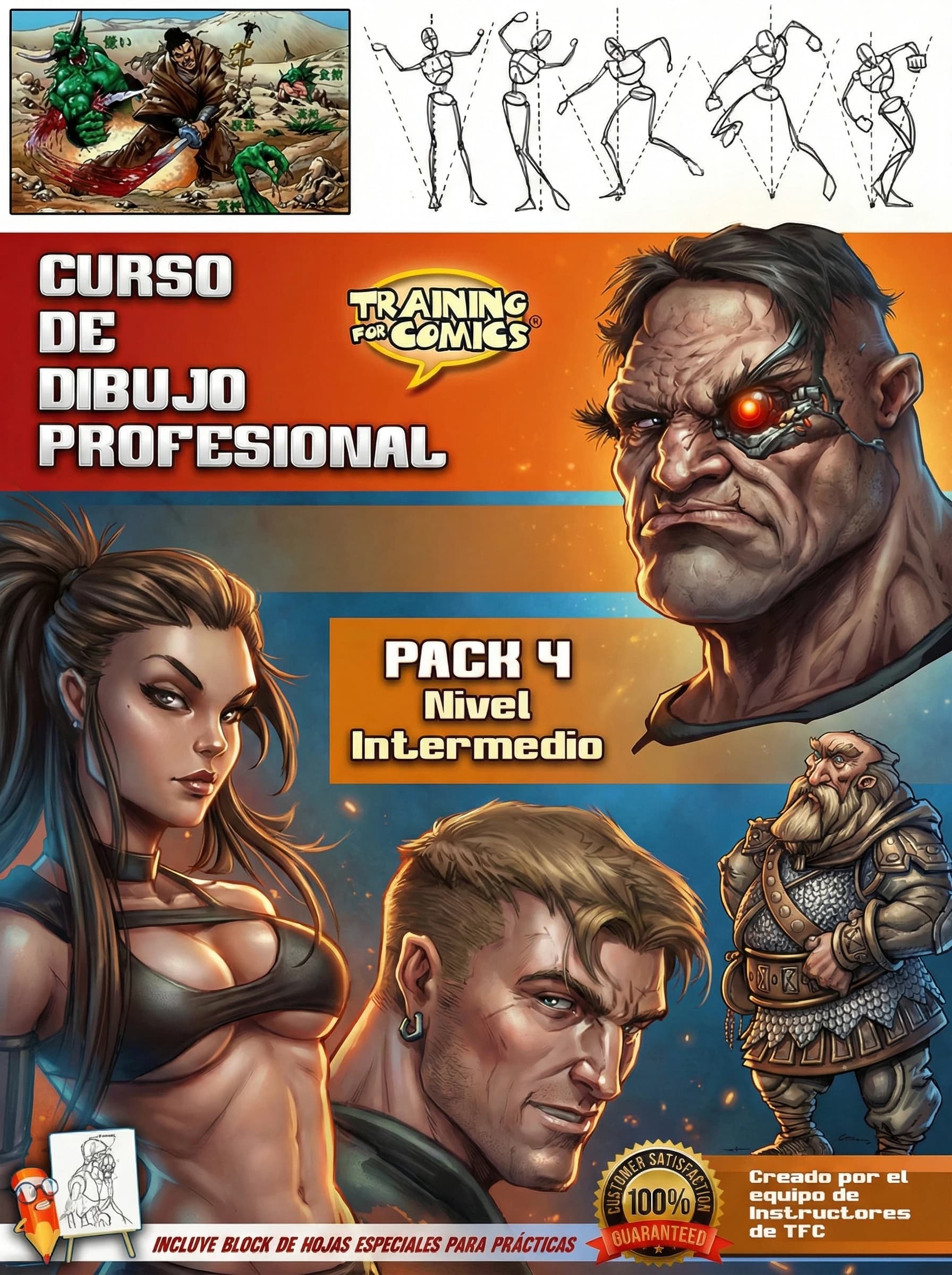 Curso de Dibujo Profesional: Pack 4 Nivel Intermedio