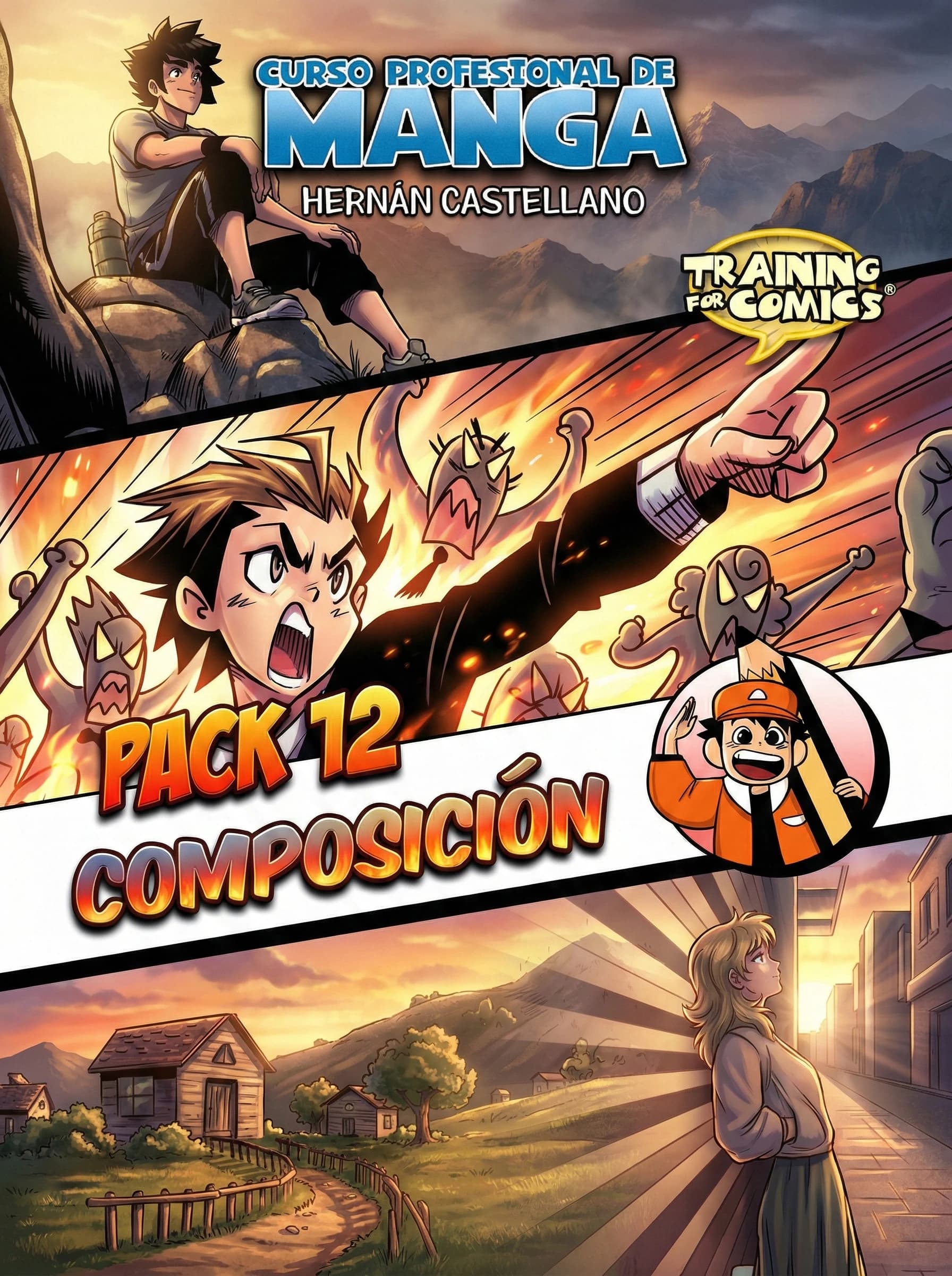 Pack 12: Composición - Curso Profesional de Manga