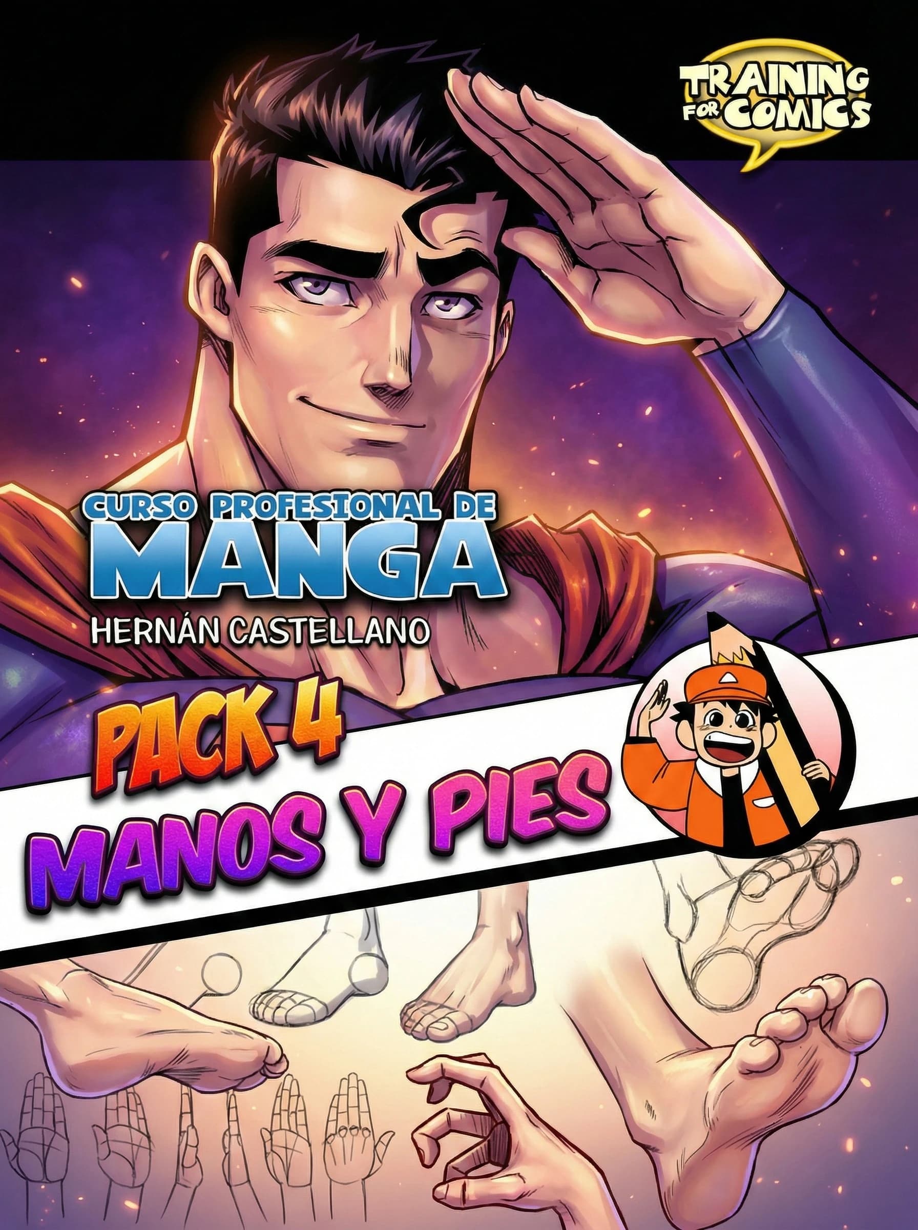 Pack 4: Manos y Pies - Curso Profesional de Manga