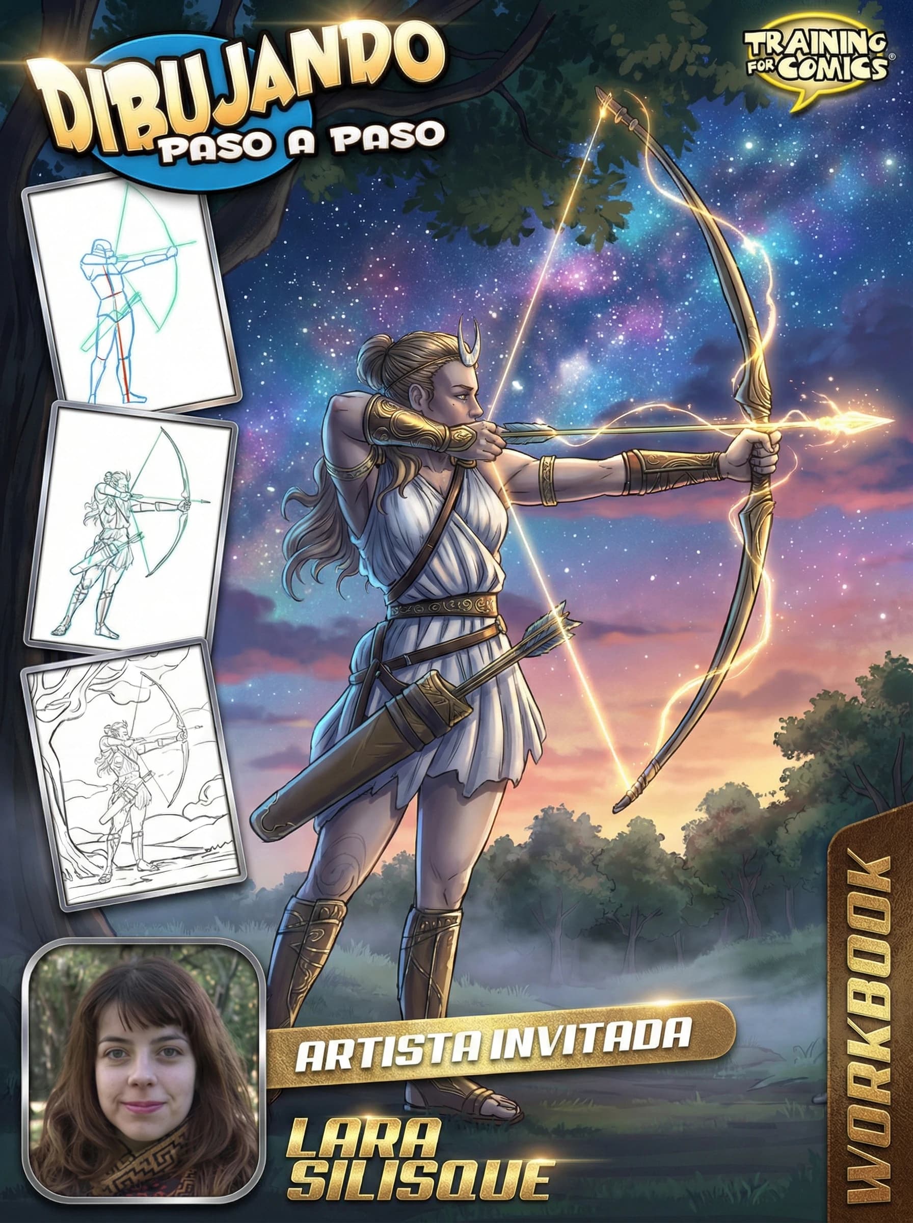 Arquera Nocturna: Domina Poses Épicas y Atmósferas Místicas